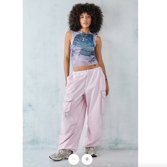 BDG Pink Chute Ultra-Wide Pocket Pants (sz XS-M) - Picture 1 of 10